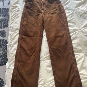 Reformation Chocolate Brown High-Rise Jeans